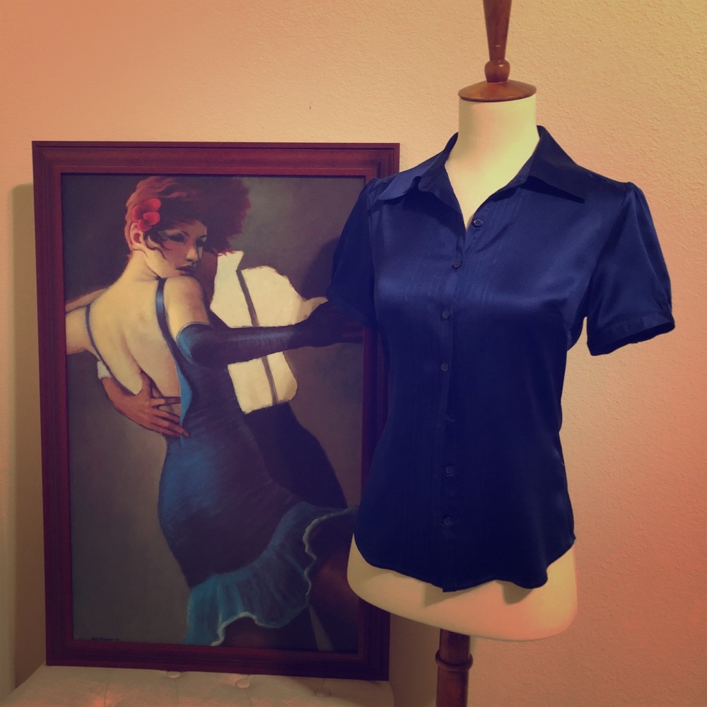 Semantiks - Silk Top in Blue